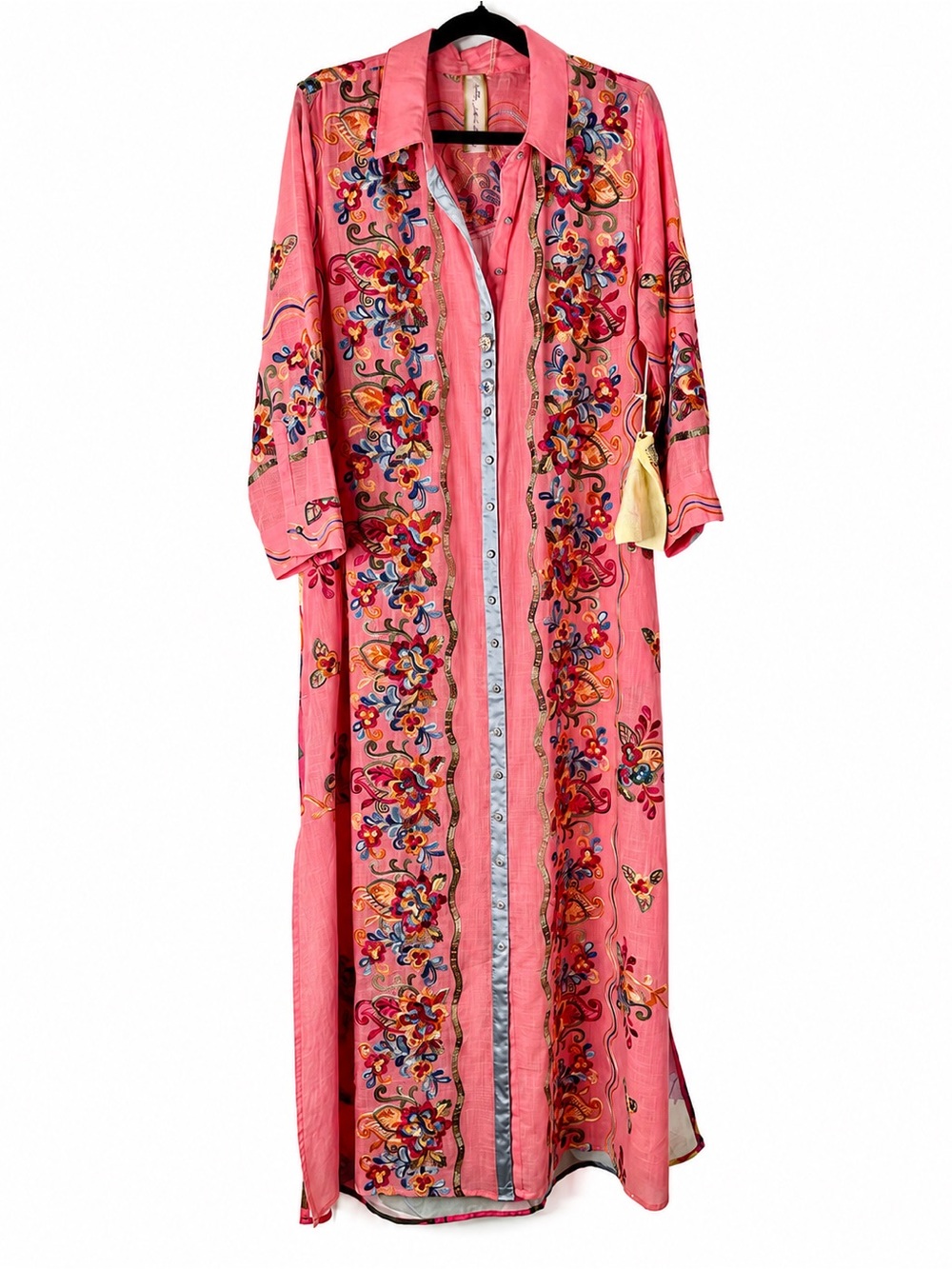 Aratta Beauty Mark Embroidered Maxi Duster/Dress – Rose Toned M – NWT - Picture 3 of 16
